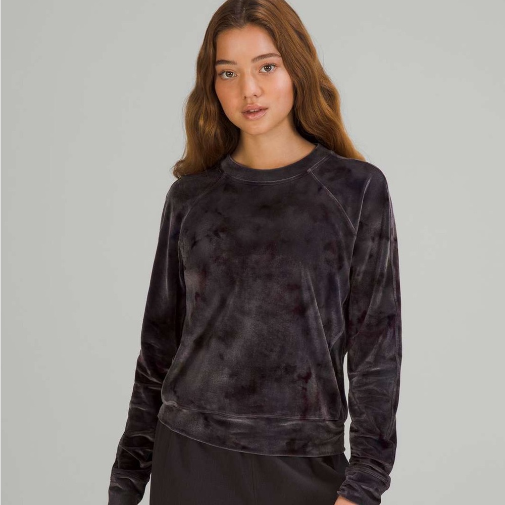 Lululemon Velour Warm Down Crew - Interstellar Dark Grey Multi